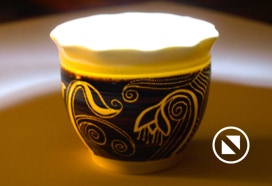 Käsitreitud portselan