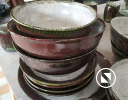 Raku põletus kausid