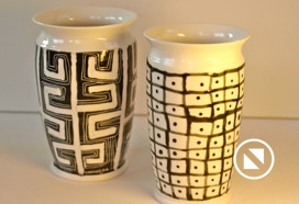 Käsitreitud portselan