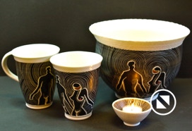 Käsitreitud portselan