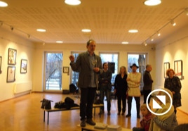 Meelis Krigul näituse avamisel