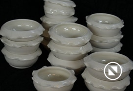 Käsitreitud portselan Signe krigul