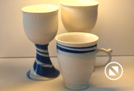 Käsitreitud portselan